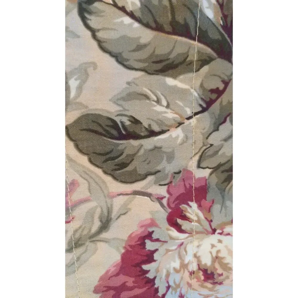 Waverly Forever Yours Floral/Stripe VTG Valance Scalloped 78x117 Cottagecore